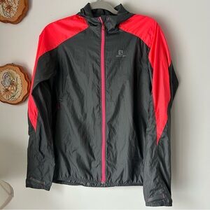 Salomon Gray and Pink Outdoor Jacket